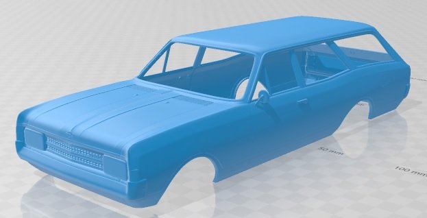 opel rekord wagon 1967 printable body car 3D Принт Модель .c4d .max .obj .3ds .fbx .stl .blend 