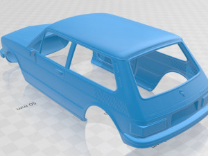volkswagen brasilia 1980 printable body car Modello di stampa 3D
