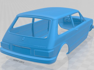 volkswagen brasilia 1980 printable body car Modello di stampa 3D