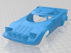 lancia stratos 1972 printable body car 3D Print Model
