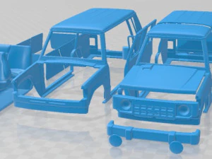 Coche imprimible Mitsubishi Pajero Wagon 5 puertas 1983 Modelo de impresión 3D