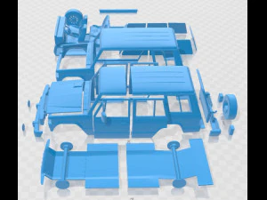 Mitsubishi Pajero Wagon 5 Door 1983 Printable Car 3D Print Model