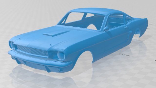 mustang 350gt 1969 printable body car 3D Принт Модель .c4d .max .obj .3ds .fbx .stl .blend 