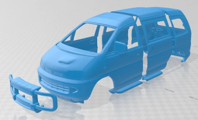 mitsubishi delica space gear 4wd 1994 printable body car 3D Print Model .c4d .max .obj .3ds .fbx .stl .blend 