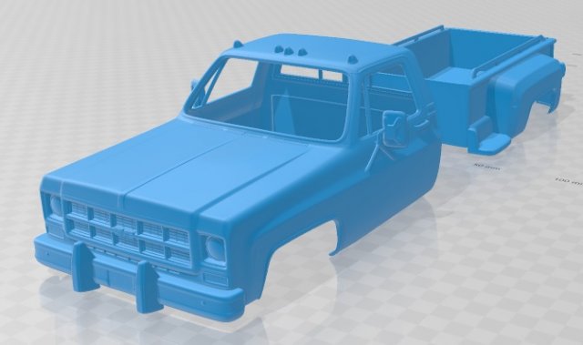 sierra grande 454 pickup 1979 printable body car 3D-printmodel .c4d .max .obj .3ds .fbx .stl .blend 