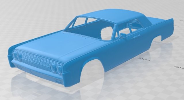 continental 1962 printable body car 3D Принт Модель .c4d .max .obj .3ds .fbx .stl .blend 