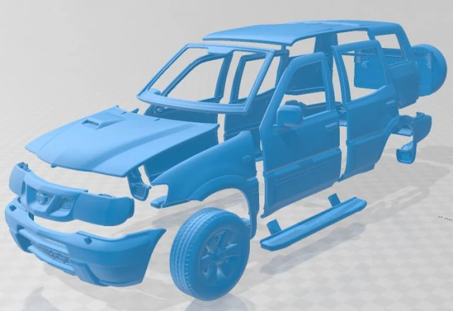 nissan terrano ii r20 5 door 2006 printable body car 3D Print Model .c4d .max .obj .3ds .fbx .stl .blend
