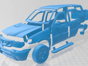 nissan terrano ii r20 5 kapı 2006 yazdırılabilir g&ouml;vdeli araba 3D Baskı Modeli