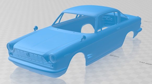 fiat 2300 s coupe 1961 printable body car 3D Print Model .c4d .max .obj .3ds .fbx .stl .blend 