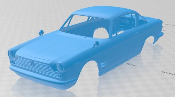 fiat 2300 s coupe 1961 printable body car 3D Print Model .c4d .max .obj .3ds .fbx .stl .blend 