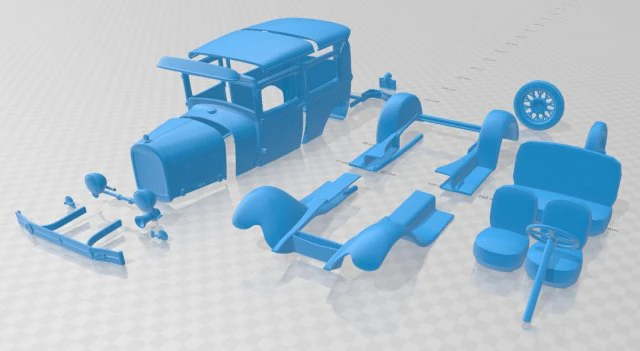 model a tudor 1929 printable car 3D Print Model .c4d .max .obj .3ds .fbx .stl .blend