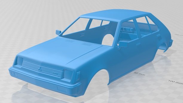 mitsubishi colt 1978 printable body car 3D-Druckmodell .c4d .max .obj .3ds .fbx .stl .blend 