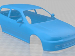 honda civic 1991 printable body car 3D Print Model