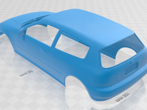 honda civic 1991 printable body car Model do druku 3D