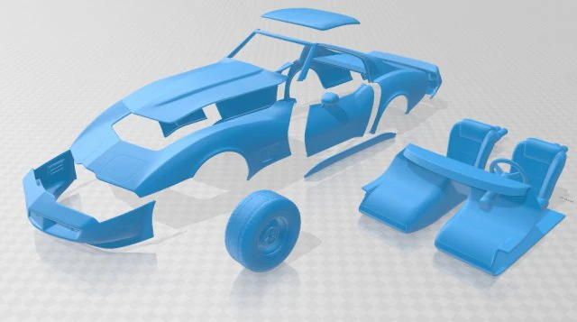 stingray c3 1980 printable car 3D Print Model .c4d .max .obj .3ds .fbx .stl .blend 