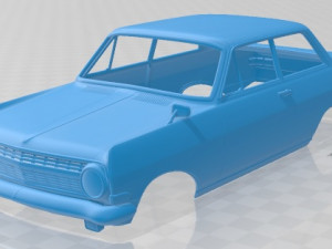 opel rekord 1963 printable body car 3D Baskı Modeli