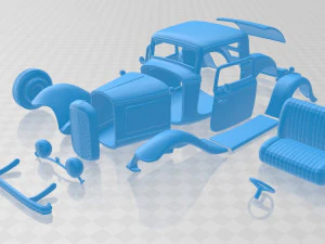 model b de luxe coupe v8 1932 printable car 3D Print Model
