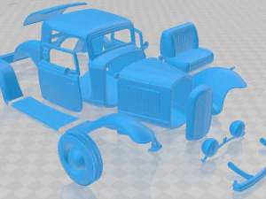 model b de luxe coupe v8 1932 printable car 3D Print Model