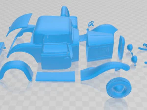 model b de luxe coupe v8 1932 printable car 3D Print Model