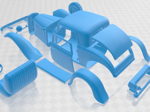 model b de luxe coupe v8 1932 printable car 3D Print Model