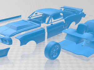 mustang shelby gt500 eleanor 1967 printable car 3D Print Model