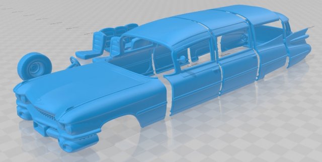 fleetwood 75 miller meteor hearse 1959 printable car 3D Print Model .c4d .max .obj .3ds .fbx .stl .blend 