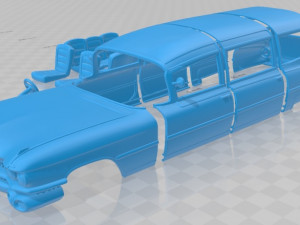 fleetwood 75 miller meteor hearse 1959 printable car Model Cetak 3D