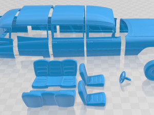 fleetwood 75 miller meteor hearse 1959 printable car 3D Print Model