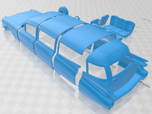 fleetwood 75 miller meteor hearse 1959 printable car 3D Print Model