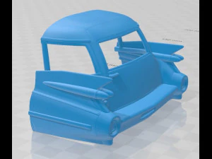 fleetwood 75 miller meteor hearse 1959 printable car 3D Print Model