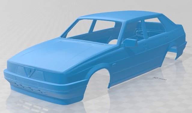 alfa romeo 75 1985 printable body car Modelo de Impressão 3D .c4d .max .obj .3ds .fbx .stl .blend 