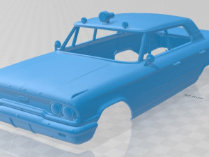 galaxie 500 police 1963 printable body car Modello di stampa 3D