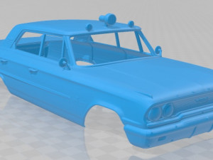 galaxie 500 police 1963 printable body car 3Dプリントモデル
