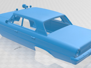 galaxie 500 police 1963 printable body car 3Dプリントモデル
