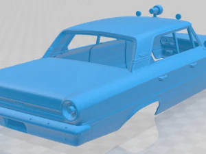 galaxie 500 police 1963 printable body car 3D Print Model