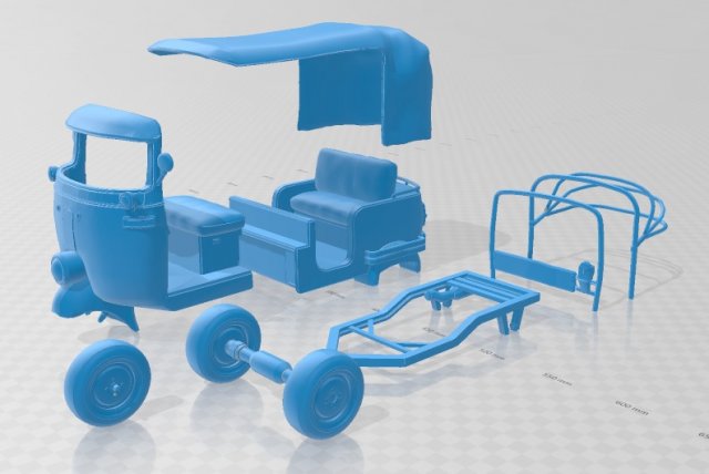 tuk tuk printable Modelo de impresión 3D .c4d .max .obj .3ds .fbx .stl .blend 
