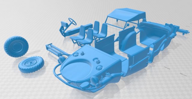 volkswagen schwimmwagen 1942 printable 3D Принт Модель .c4d .max .obj .3ds .fbx .stl .blend 