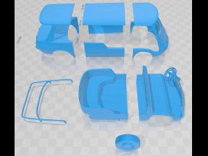 fiat 600 multipla marinella 1958 printable 3D Print Model