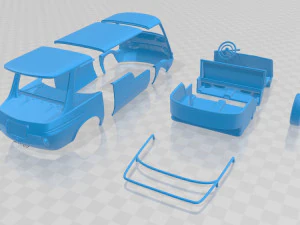 fiat 600 multipla marinella 1958 printable 3D Print Model