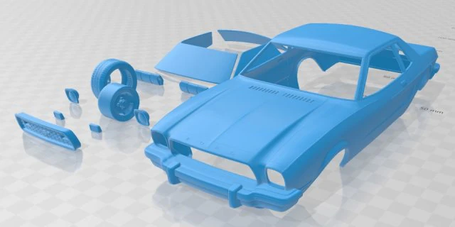 mustang coupe 1974 printable car 3D Print Model .c4d .max .obj .3ds .fbx .stl .blend 