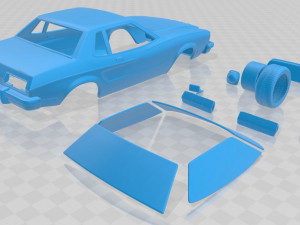 mustang coupe 1974 printable car Modèles 3D en vedette
