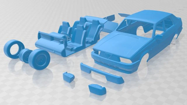 alfa romeo 75 1985 printable car 3D Print Model .c4d .max .obj .3ds .fbx .stl .blend 