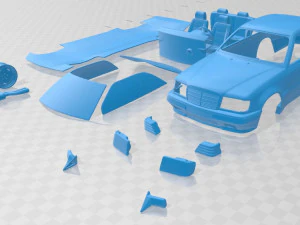 मर्सिडीज बेंज ई क्लास एएमजी 1988 प्रिंट करने योग्य कार 3D प्रिंट मॉडल