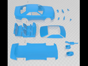 mercedes benz e class amg 1988 printable car 3D printmodel