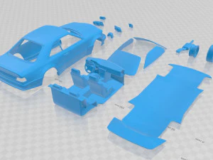 mercedes benz e class amg 1988 printable car 3D Print Model