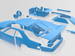 mercedes benz e class amg 1988 printable car Modèles 3D en vedette
