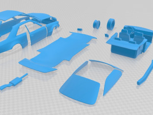mercedes benz e class amg 1988 printable car Modèles 3D en vedette