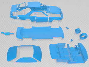 mercedes benz e class amg 1988 printable car Modèles 3D en vedette