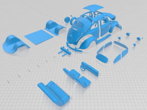 volkswagen beetle herbie printable car Modelo de Impressão 3D