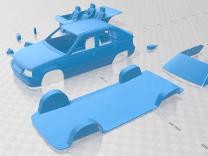 opel kadett 1991 basılabilir araba 3D Baskı Modeli